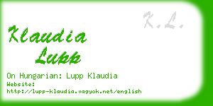 klaudia lupp business card